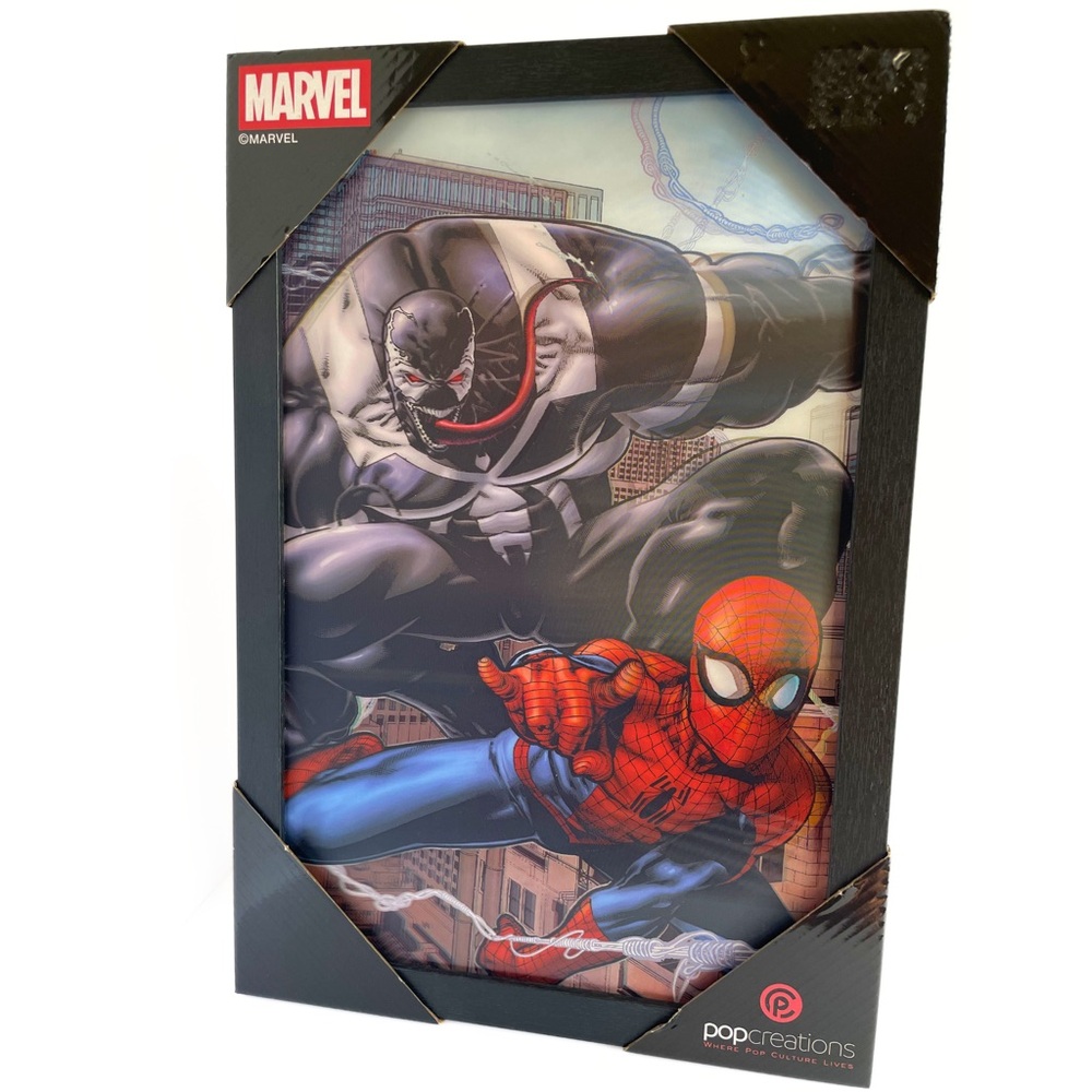 Marvel Spiderman & Venom 11” x 17” 3D Framed Poster